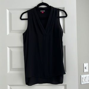 Vince Camuto Black Chiffon Sleeveless Blouse XS